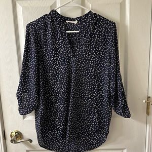 Lush Warren Split Neck Blouse